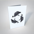 Dog - Swan Greetings Card