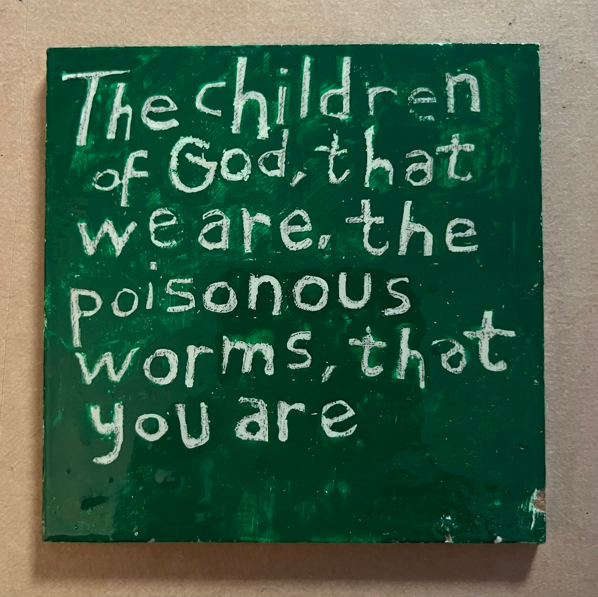 Poisonous Worms on Green.