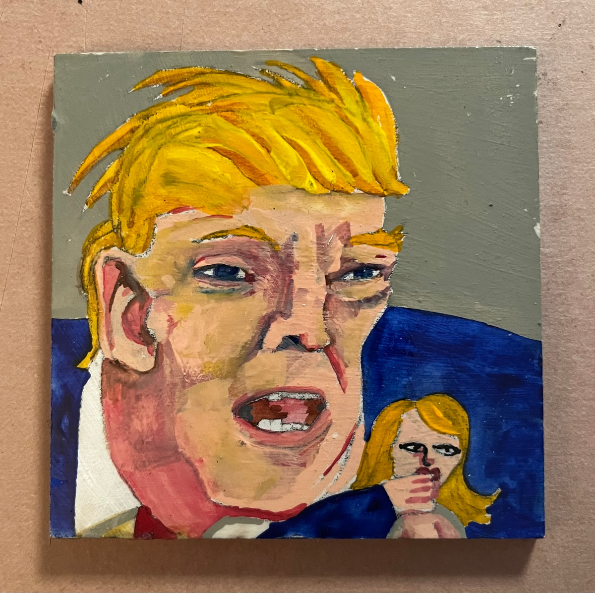 Trump and Stormy (Girl with a Kitten)