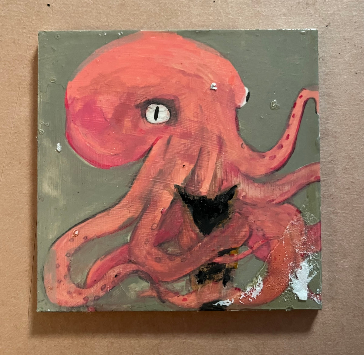 Octopus with a kitten (Girl with a kitten)