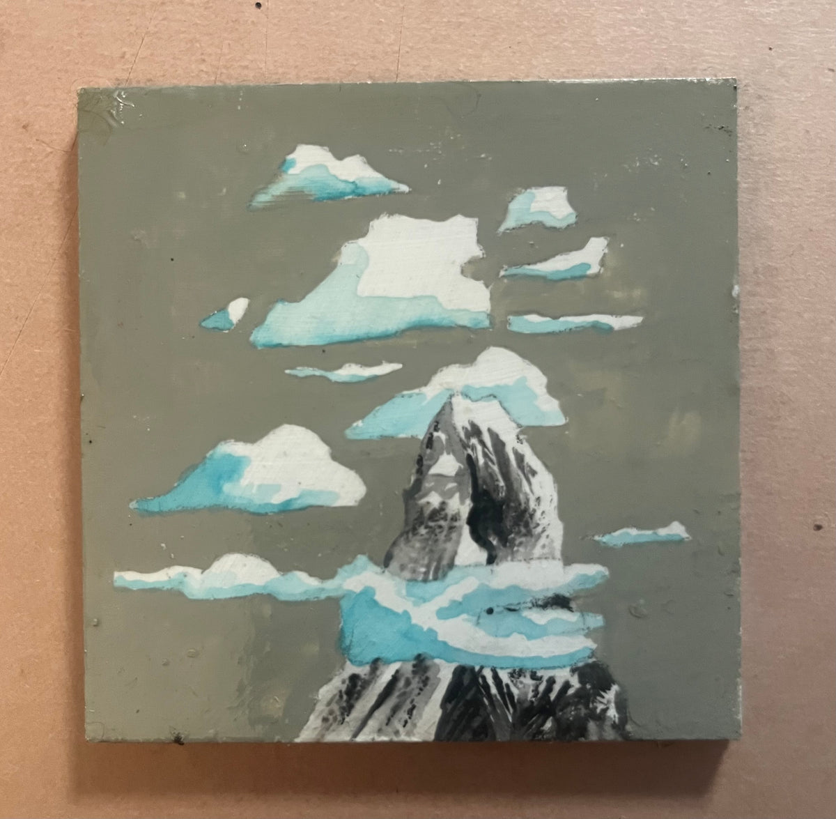 Matterhorn and Clouds (Girl with a Kitten)