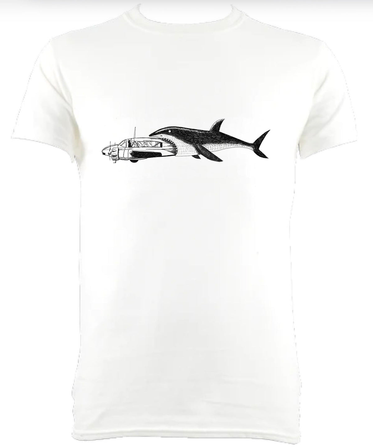 Great White Shark Eating An Aeroplane