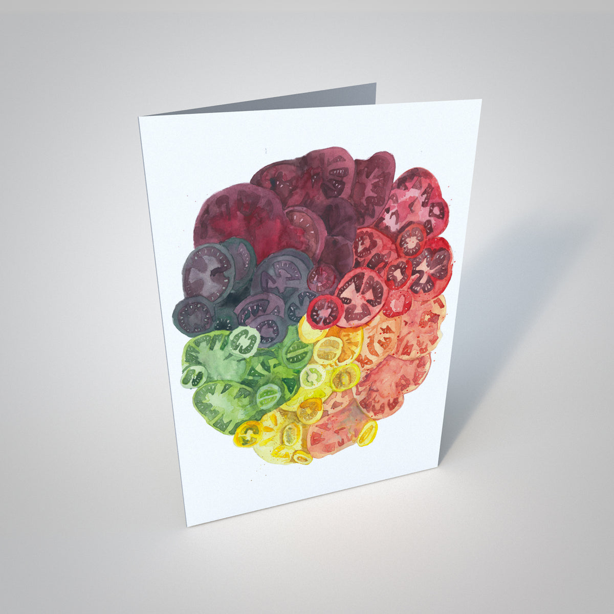 Sliced Tomatoes Greetings Card