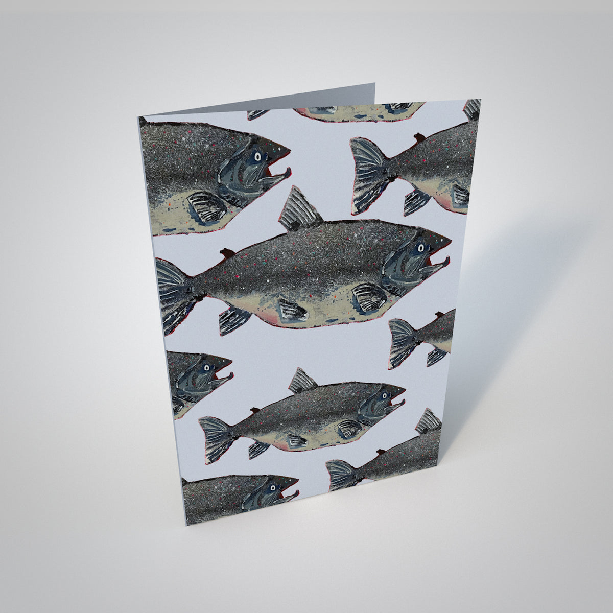Giant Trout Greetings Card